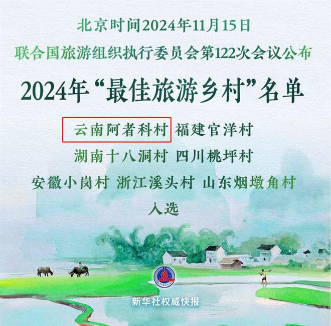 全省唯一！2024年“最佳旅游乡村”名单出炉元阳阿者科入选